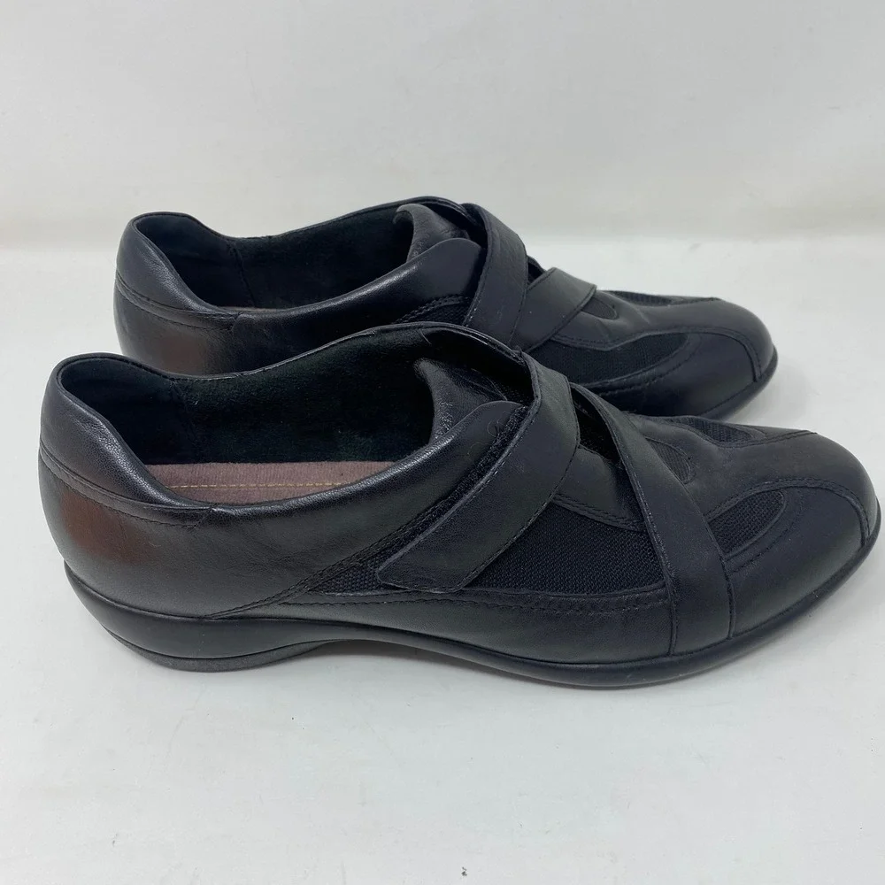 Clarks Women 9M Shoes Black Leather Active Air Everyday Comfort Waking